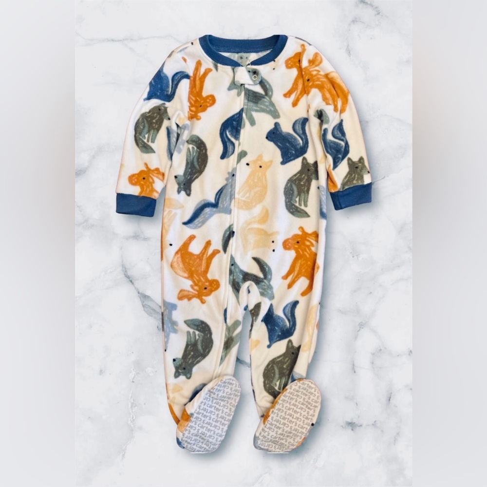 Carter’s Fleece Forest Friends Footed Pajama, Size 18M